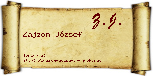 Zajzon József névjegykártya