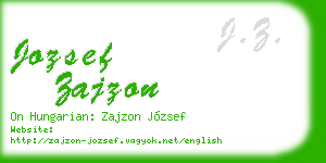 jozsef zajzon business card