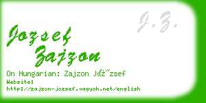 jozsef zajzon business card